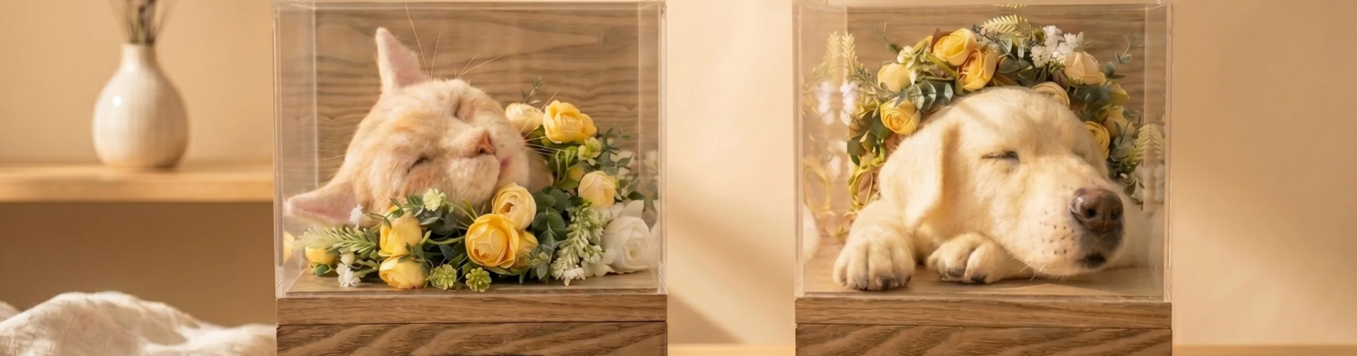 Pet memorial displays